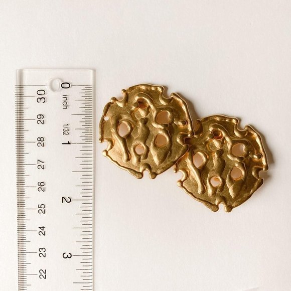 Vintage Spanish Made Gold Sun Clip-On Earrings - Picture 6 of 6